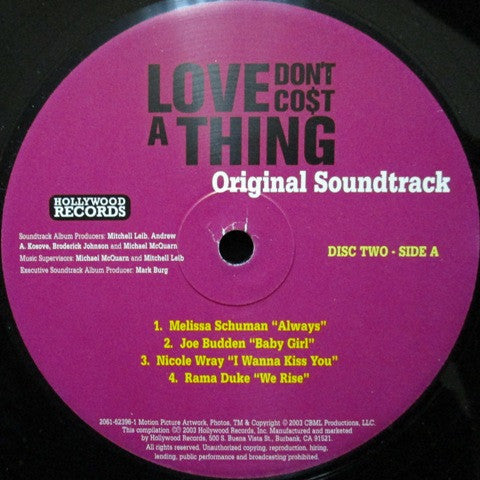 Love Don't Cost A Thing - Original Soundtrack