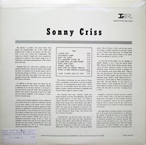 Sonny Criss Plays Cole Porter