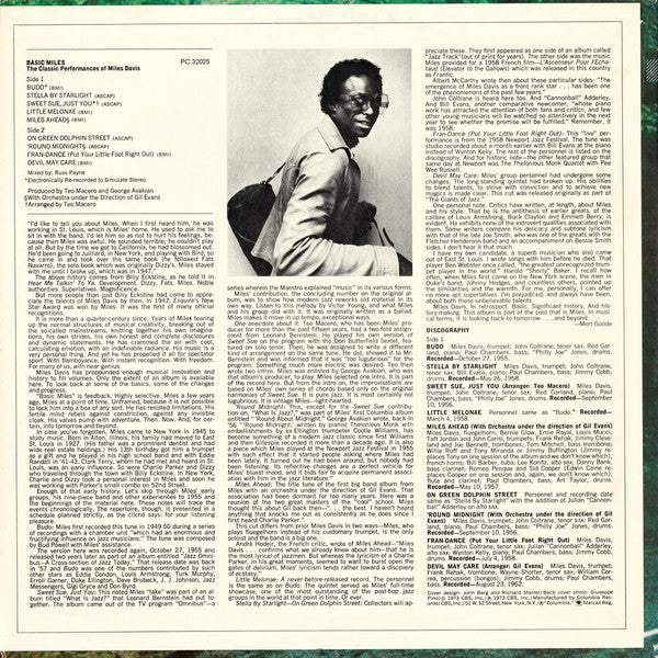 Basic Miles - The Classic Performances Of Miles Davis