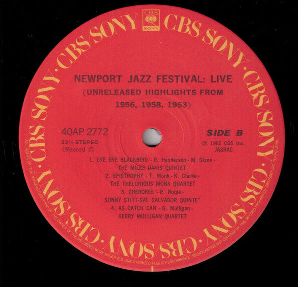 Newport Jazz Festival: Live (Unreleased Highlights From 1956, 1958, 1963)
