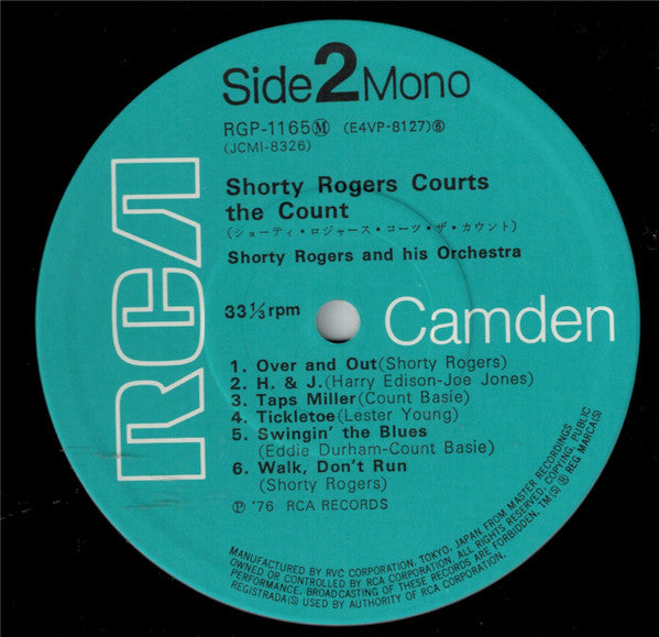 Shorty Rogers Courts The Count = ショーティ・ロジャース・コーツ・ザ・カウント