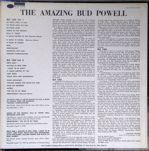 The Amazing Bud Powell, Volume 1