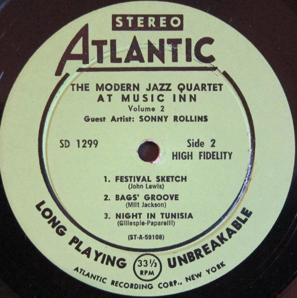 The Modern Jazz Quartet At Music Inn — Volume 2