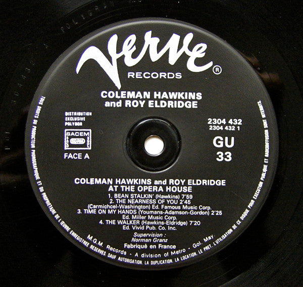 Coleman Hawkins And Roy Eldridge At The Opera House