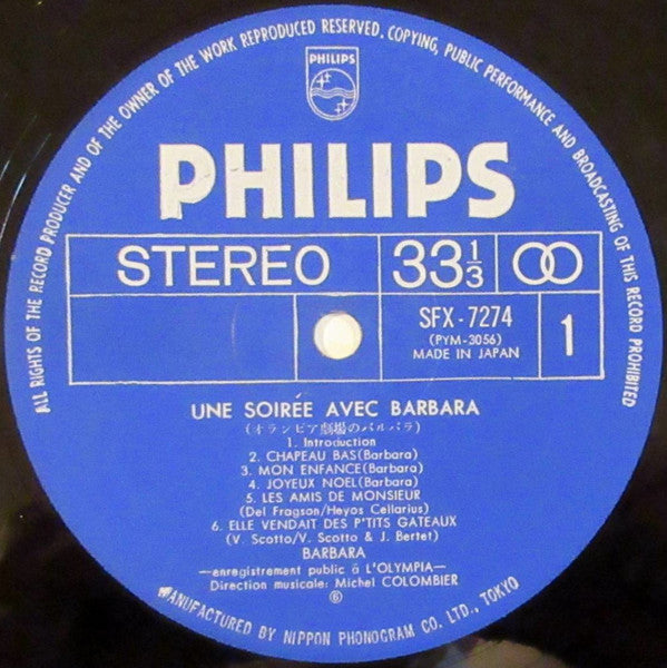 In Concert = オランピア劇場のバルバラ