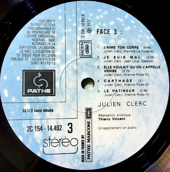 Julien Clerc (Enregistrement Public 1977)