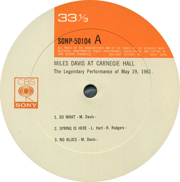 Miles Davis At Carnegie Hall