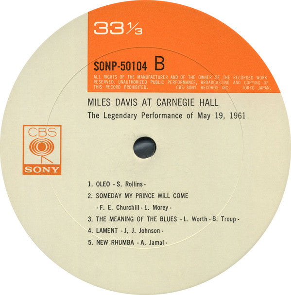 Miles Davis At Carnegie Hall