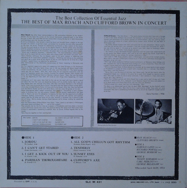 The Best Of Max Roach And Clifford Brown In Concert