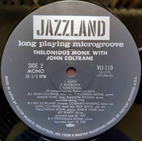 Thelonious Monk With John Coltrane