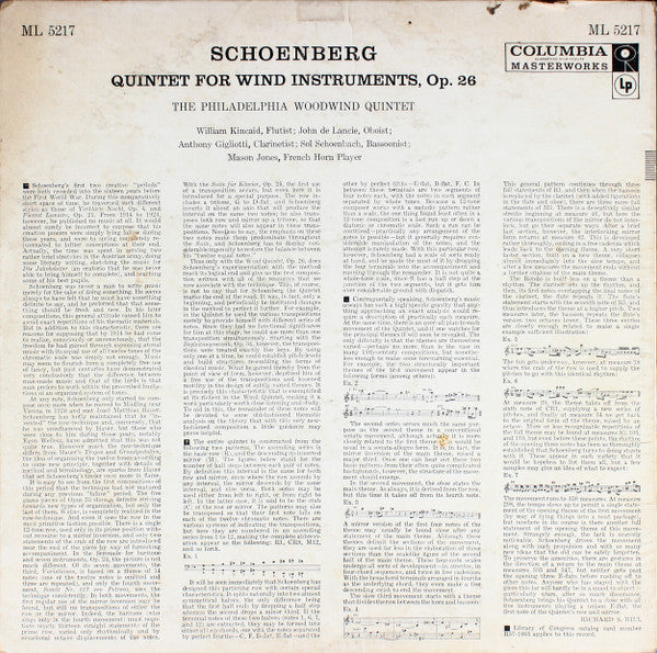 Quintet For Wind Instruments, Op. 26