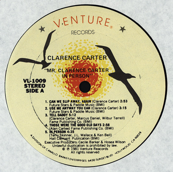 Mr. Clarence Carter In Person