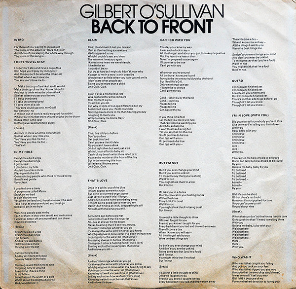 Back To Front