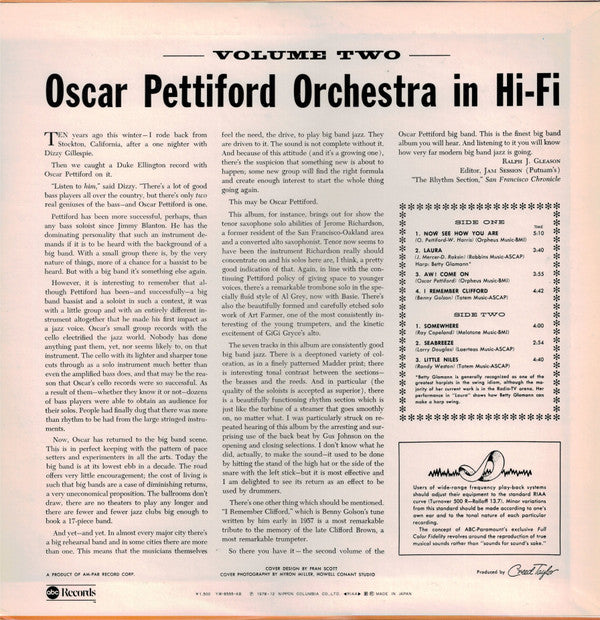O.P.'s Jazzmen The Oscar Pettiford Orchestra In Hi-Fi - Volume Two