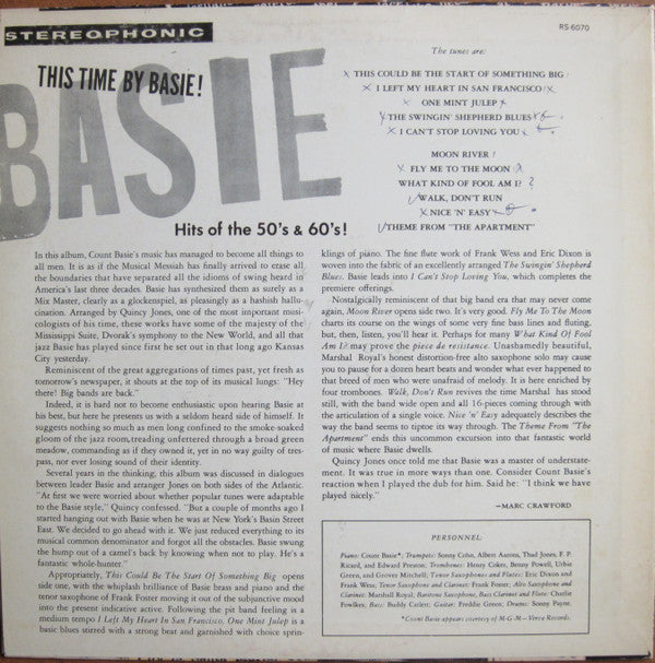This Time By Basie - Hits Of The 50's & 60's!