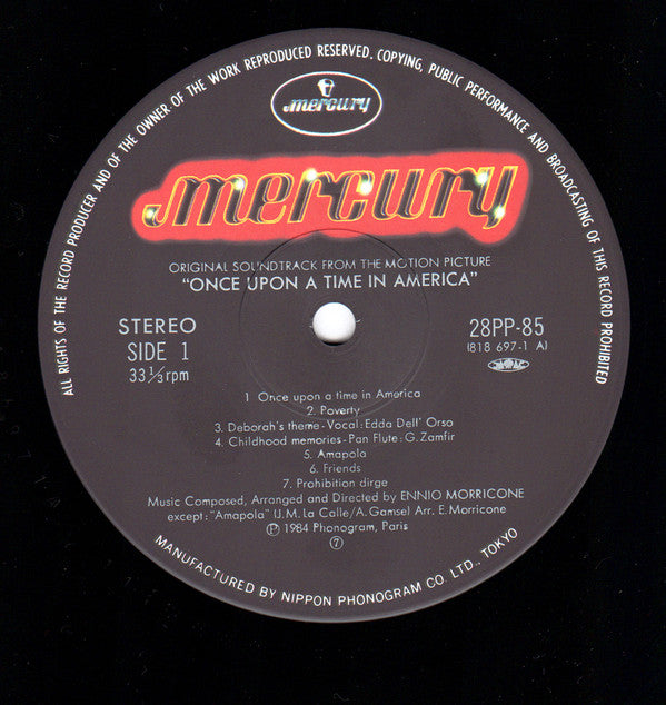 Once Upon A Time In America (Original Motion Picture Soundtrack) = ワンス・アポン・ア・タイム・イン・アメリカ