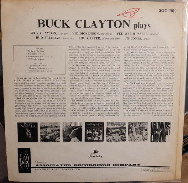 Buck Clayton Plays
