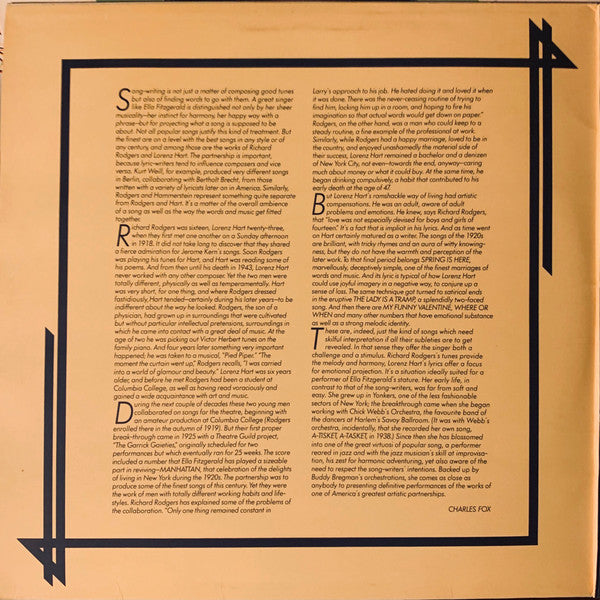 Sings The Rodgers & Hart Songbook