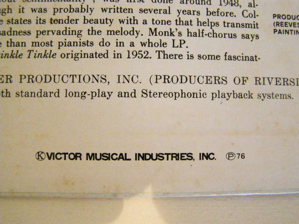 Thelonious Monk With John Coltrane