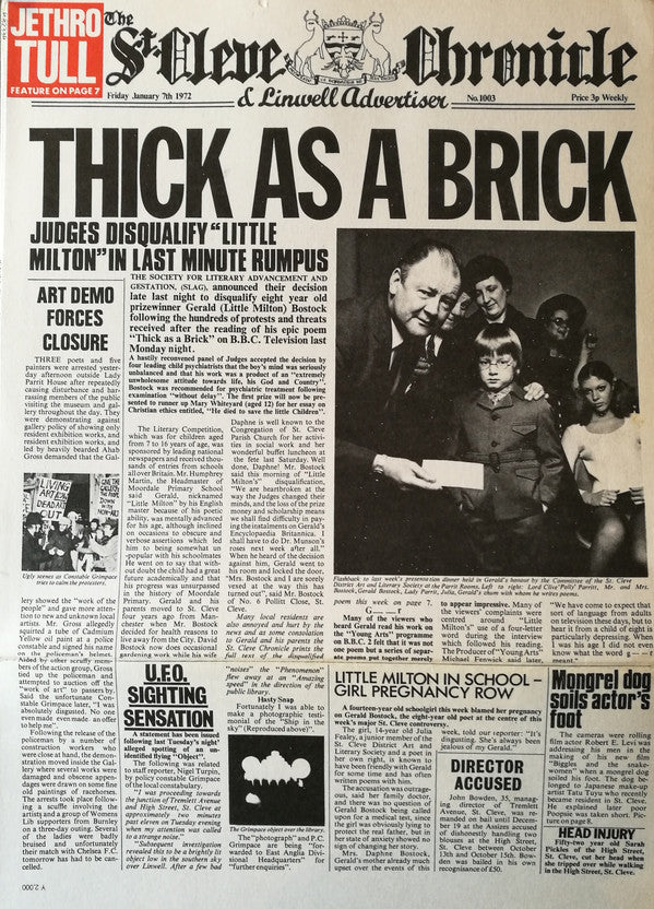 Thick As A Brick = ジェラルドの汚れなき世界