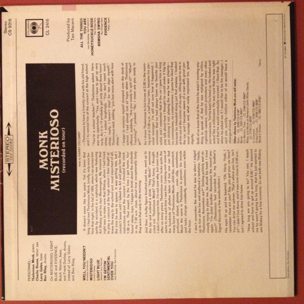 Misterioso (Recorded On Tour)