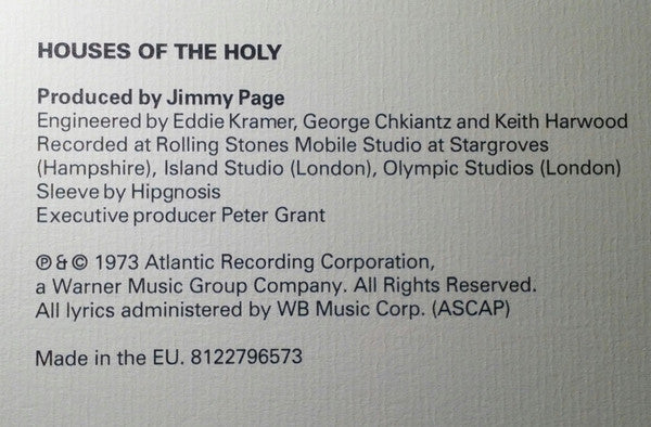 Houses Of The Holy
