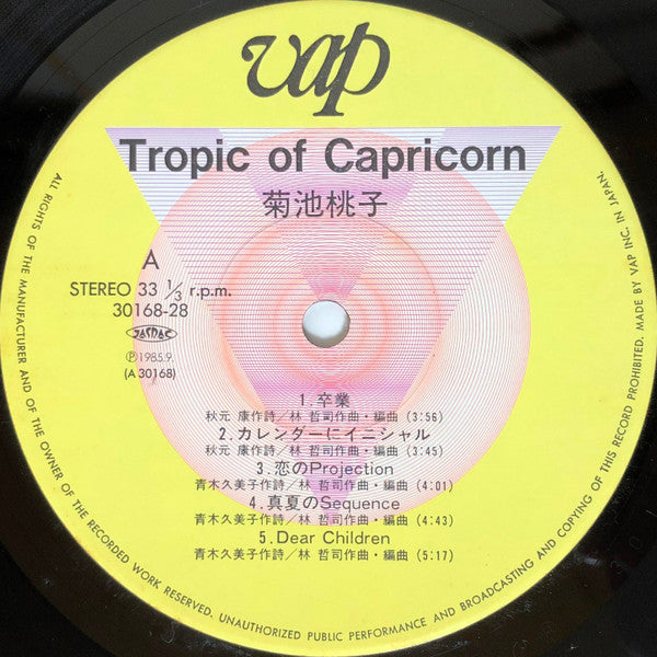 Tropic Of Capricorn =トロピック・オブ・カプリコーン 南回帰線