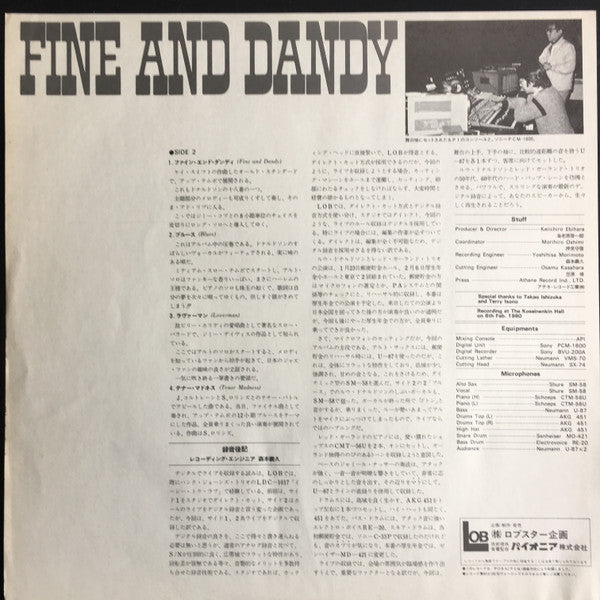 Fine And Dandy Live In Digital Recording