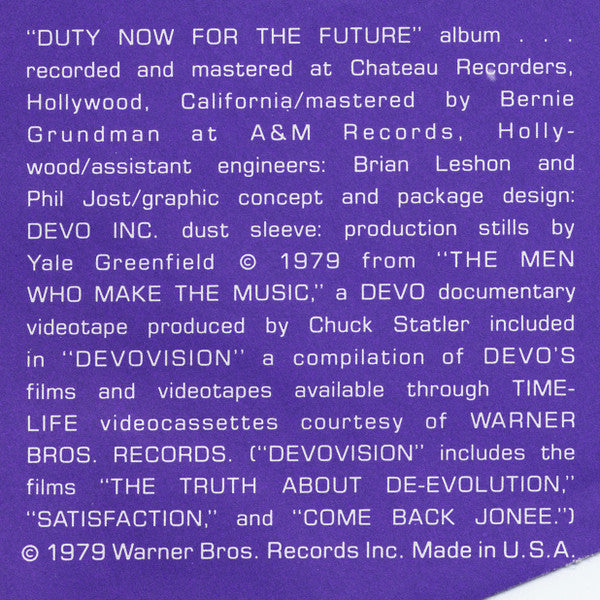 Duty Now For The Future