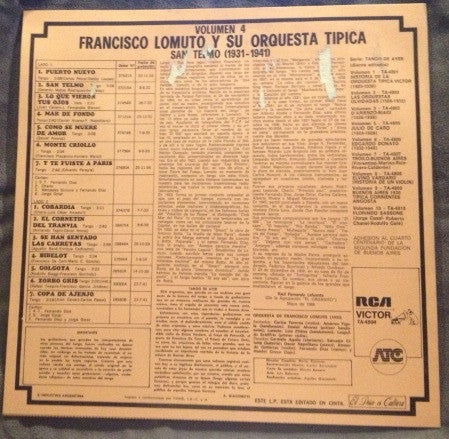 Master Release: San Telmo (1931-1941) by Francisco Lomuto Y Su Orquesta Típica
