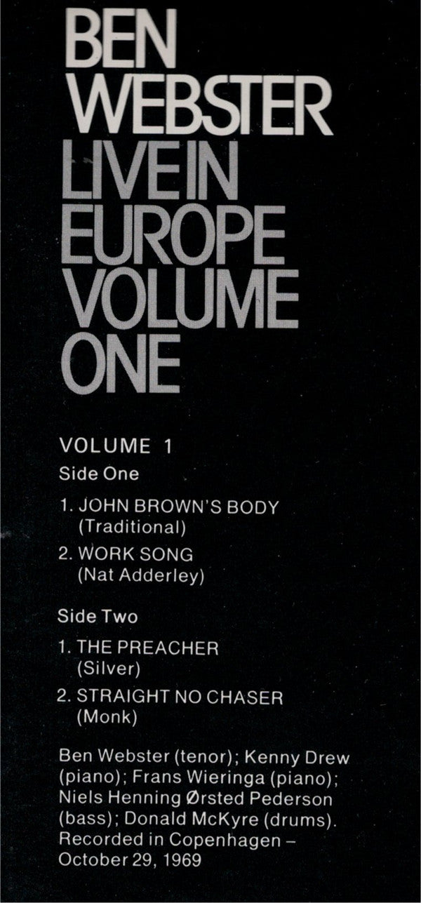 Live In Europe Volume One