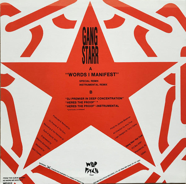Master Release: Words I Manifest by Gang Starr