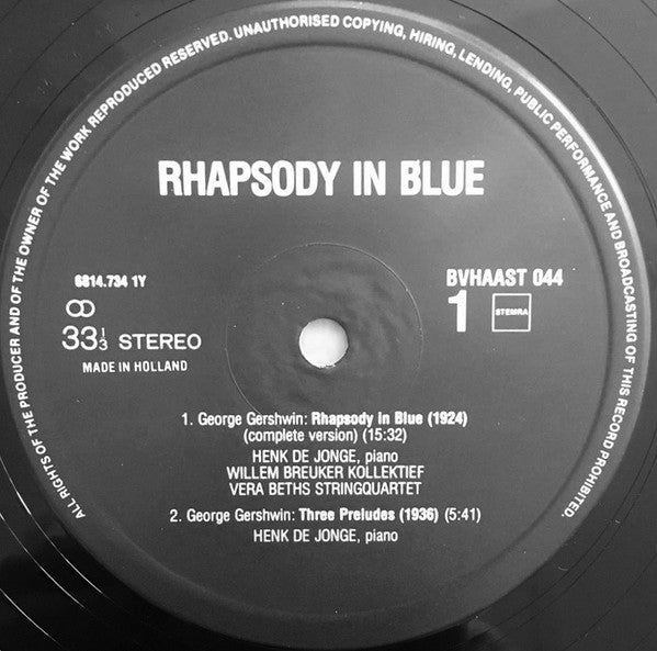 Rhapsody In Blue - Three Preludes / Spanish Wells / The Good, The Bad And The Ugly