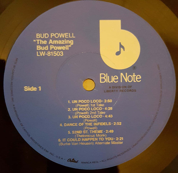 The Amazing Bud Powell, Volume 1