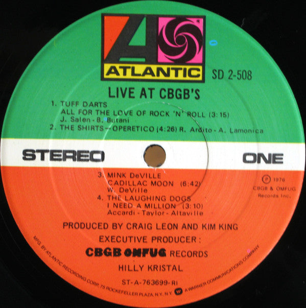 Live At CBGB's - The Home Of Underground Rock
