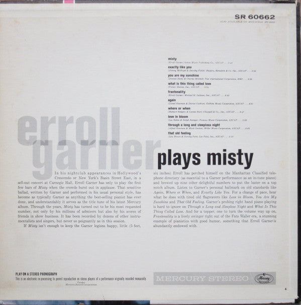 Erroll Garner Plays Misty