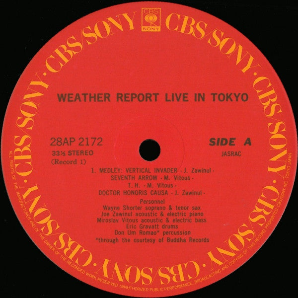Weather Report Live In Tokyo