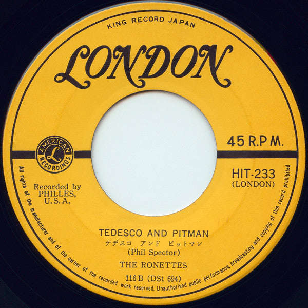 ビー・マイ・ベイビー(あたしのベビー) = Be My Baby / テデスコ アンド ピットマン = Tedesco And Pitman