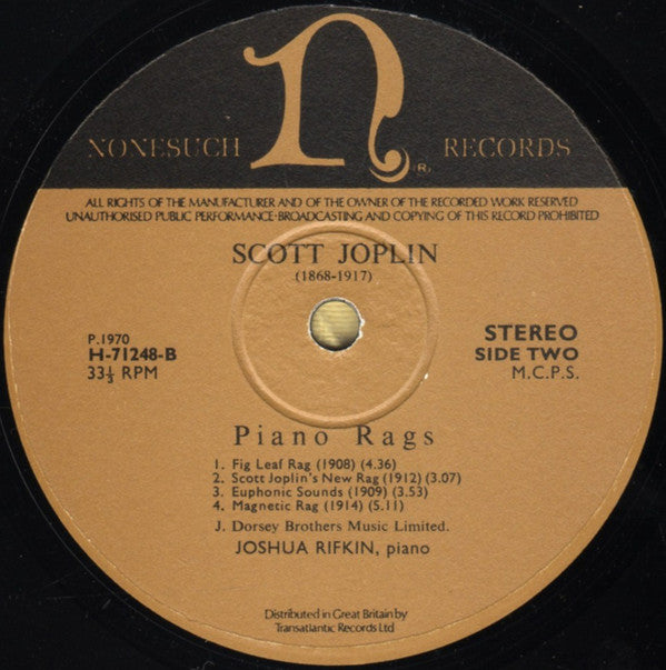 Piano Rags By Scott Joplin