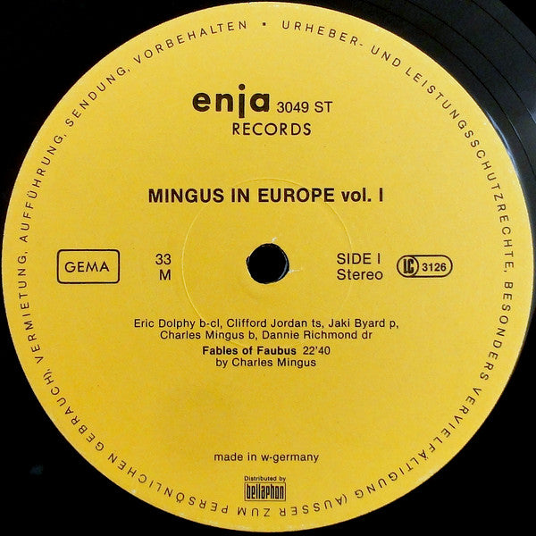 Mingus In Europe Volume I