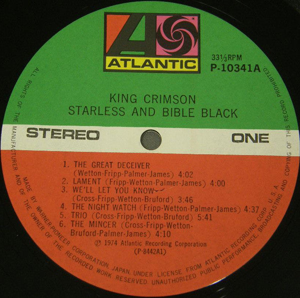 Starless And Bible Black = 暗黒の世界