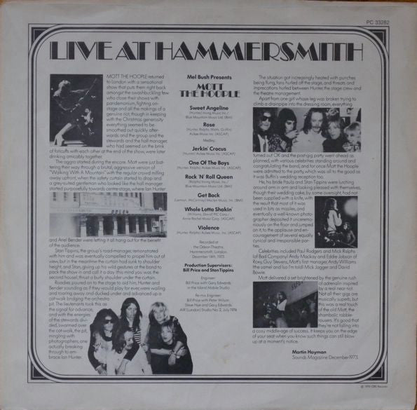 Mott The Hoople Live