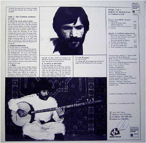 Barde Du Kurdistan / La Tradition Et L'Exil
