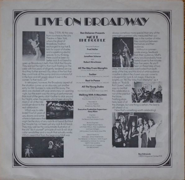 Mott The Hoople Live