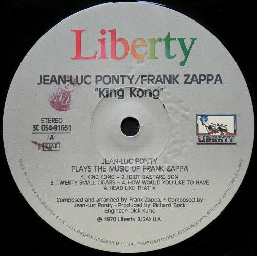 King Kong: Jean-Luc Ponty Plays The Music Of Frank Zappa