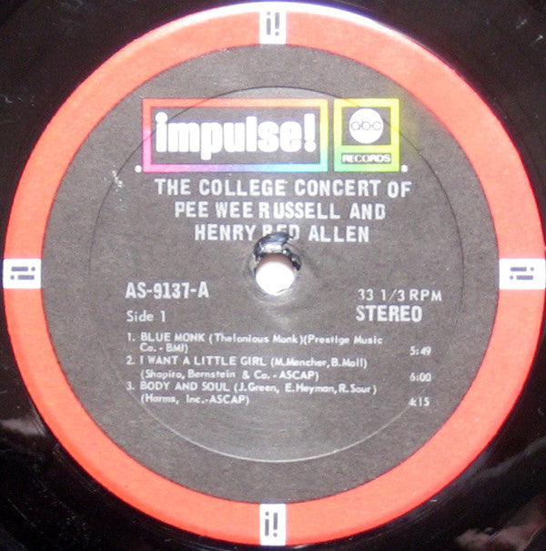 The College Concert Of Pee Wee Russell And Henry Red Allen