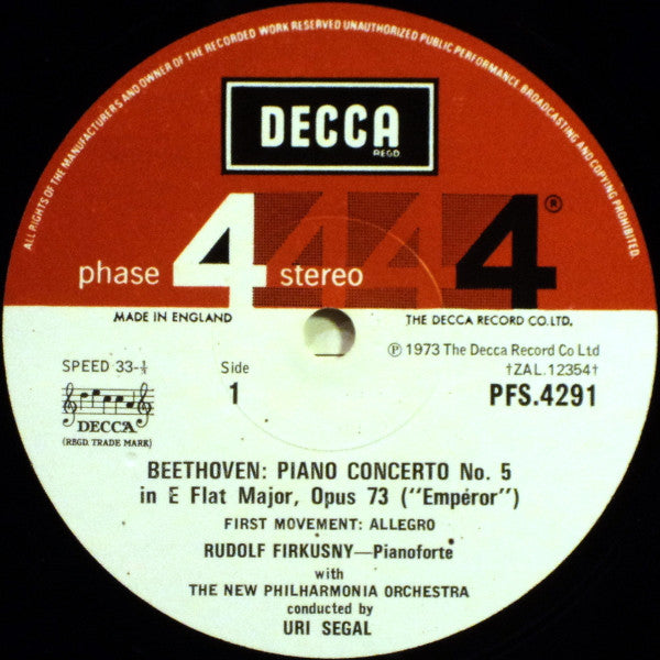 Piano Concerto No. 5 E Flat Maj. Opus 73 - Emperor