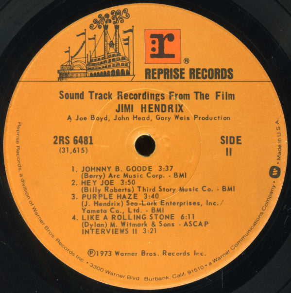Sound Track Recordings From The Film "Jimi Hendrix"