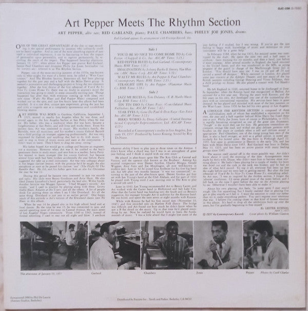 Art Pepper Meets The Rhythm Section