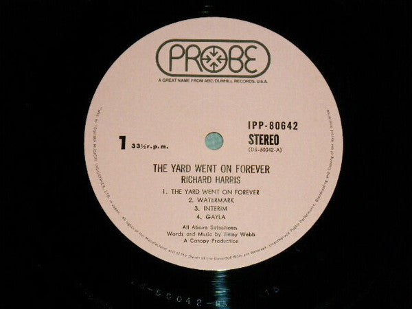 The Yard Went On Forever...